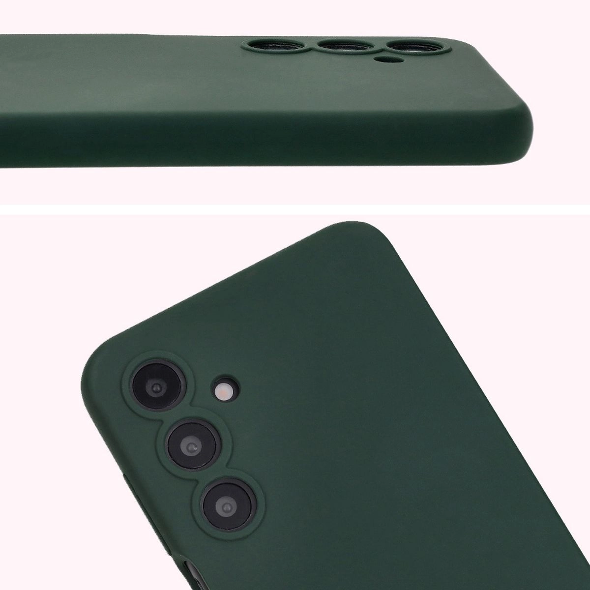 Etui Bizon Silikonowe Soft do Galaxy A16 4G/5G Ciemnozielony