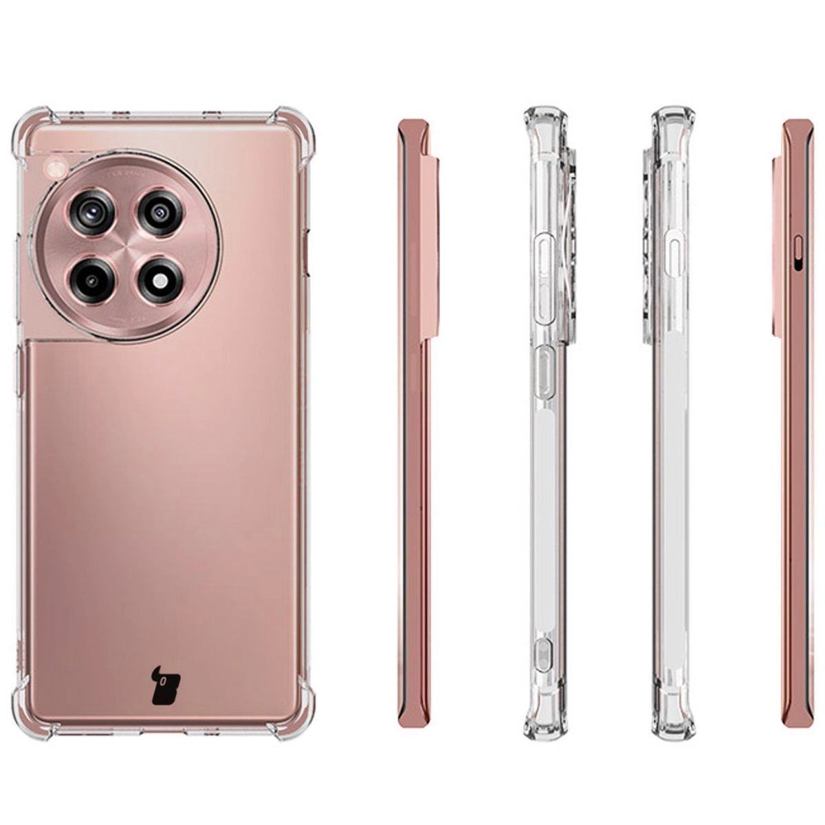 Etui Bizon Elastyczne Salpa do OnePlus 12R Przezroczysty