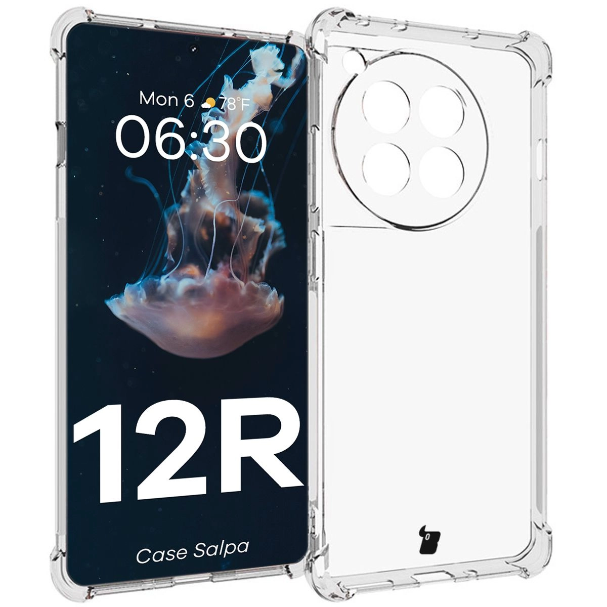 Etui Bizon Elastyczne Salpa do OnePlus 12R Przezroczysty