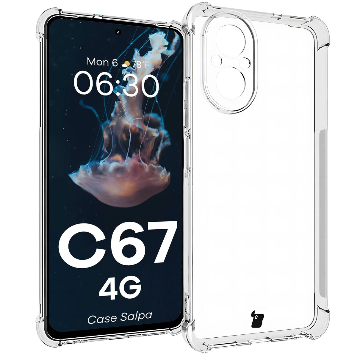Etui Bizon Elastyczne Salpa do Realme C67 4G Przezroczysty