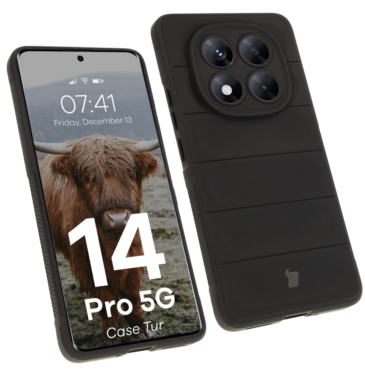 Etui Bizon Tur do Xiaomi Redmi Note 14 Pro 5G / Poco X7 Czarny