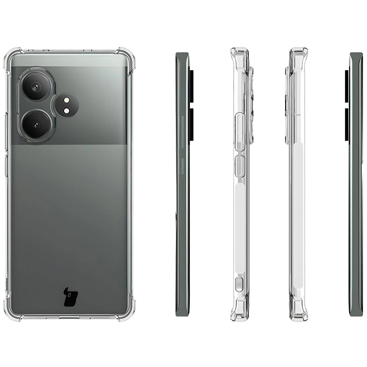 Etui Bizon Elastyczne Salpa do Realme GT 6 / GT 6T / GT Neo 6 / GT Neo 6 SE Przezroczysty