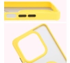 Etui Bizon z uchwytem na palec Hybrid Ring do Xiaomi Redmi Note 14 5G Przydymione z żółtą ramką