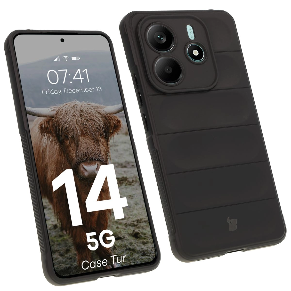 Etui Bizon Tur do Xiaomi Redmi Note 14 5G Czarny