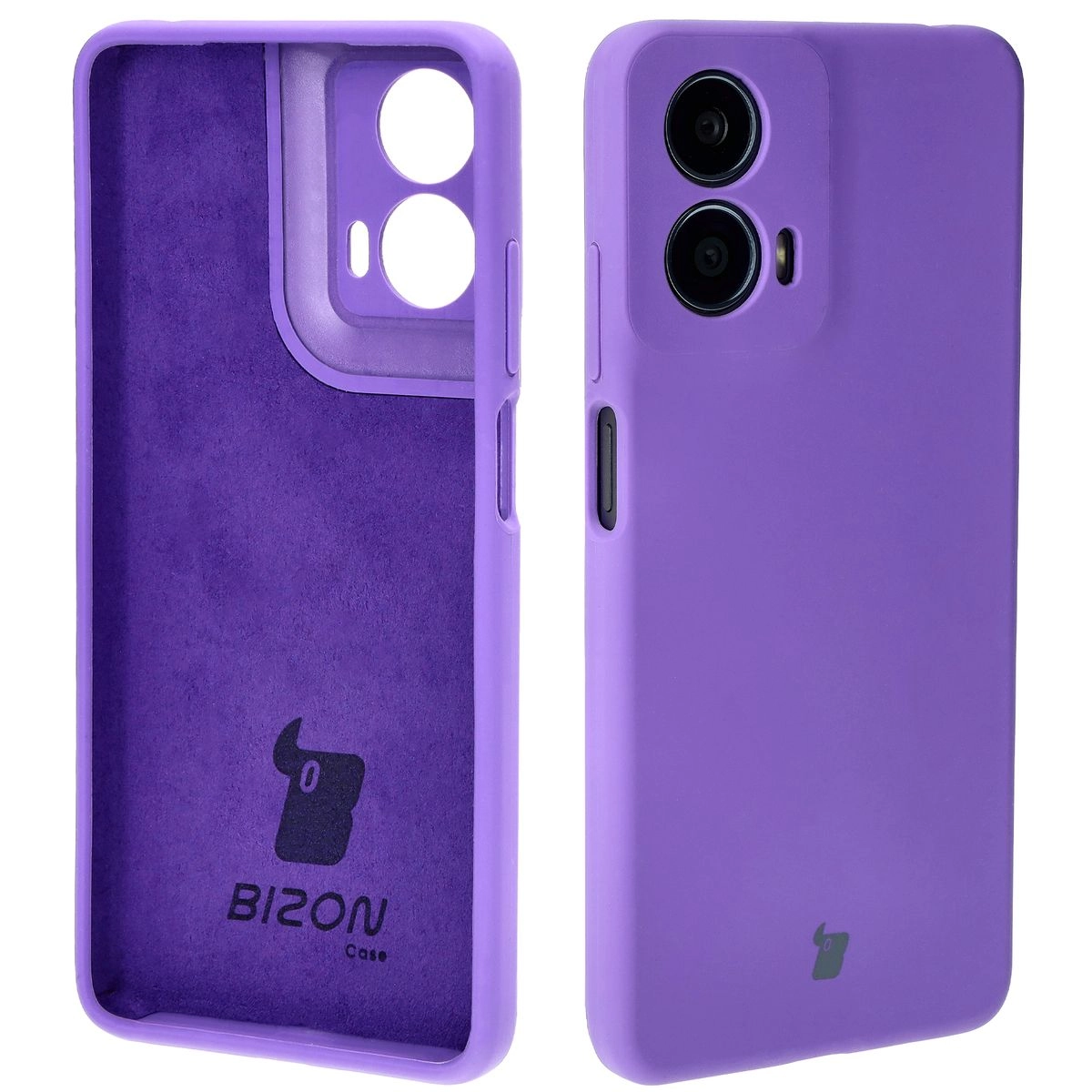 Etui Bizon Silikonowe Soft do Motorola Moto G24/G24 Power Fioletowy