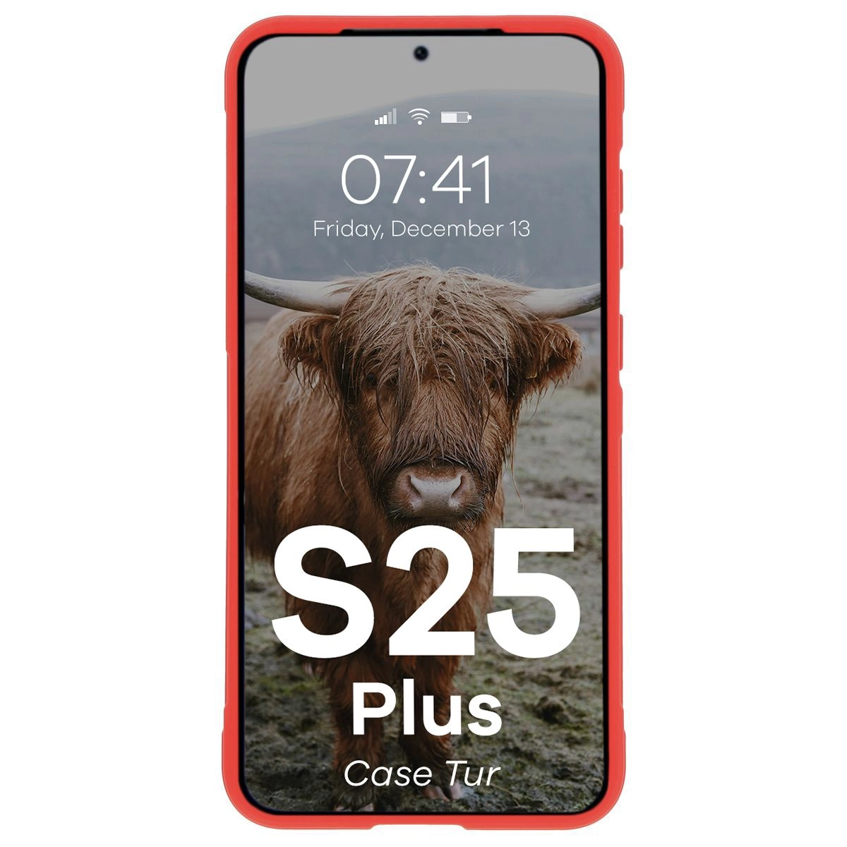 Etui Bizon Tur do Galaxy S25 Plus Czerwony