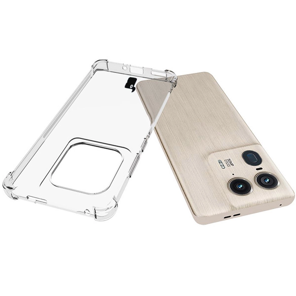 Etui Bizon Elastyczne Salpa do Motorola Edge 50 Ultra Przezroczysty