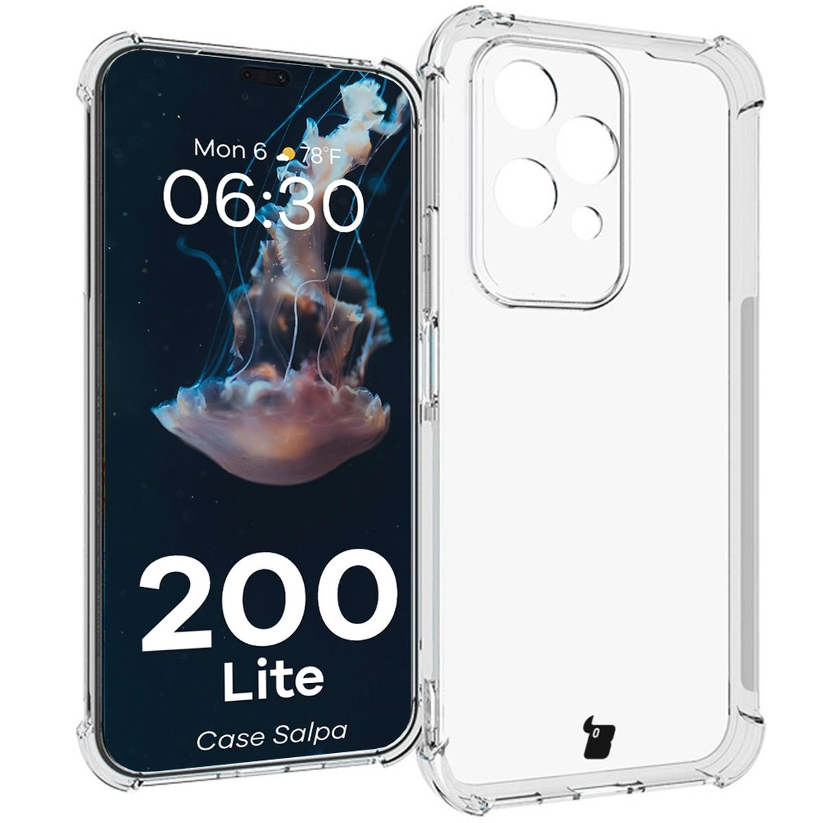 Etui Bizon Elastyczne Salpa do Honor 200 Lite Przezroczysty