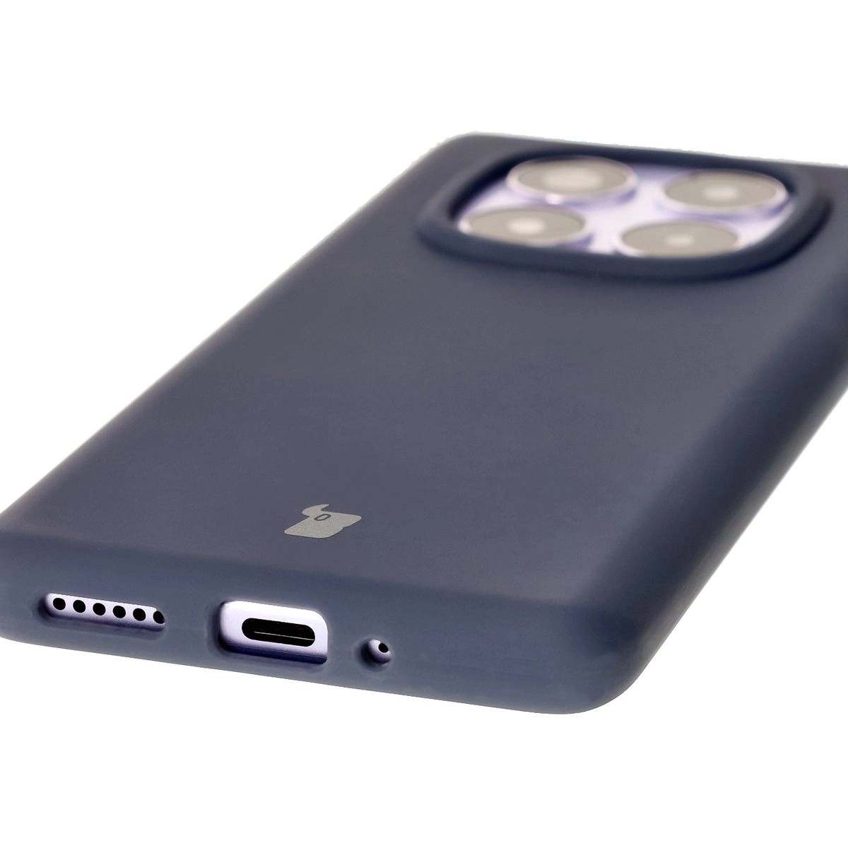 Etui Bizon Silikonowe Soft do Xiaomi Redmi Note 14 Pro 5G/Poco X7 Ciemno-niebieski