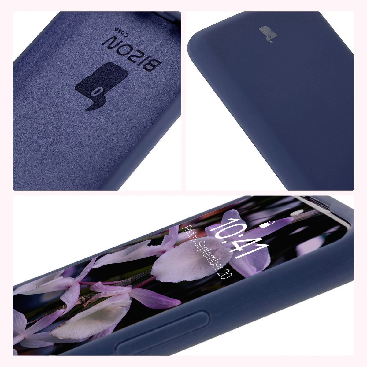 Etui Bizon Silikonowe Soft do Xiaomi Redmi Note 14 Pro 5G/Poco X7 Ciemno-niebieski