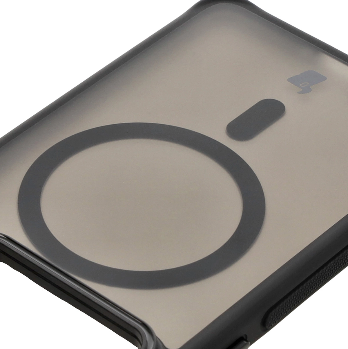 Etui Bizon Eclipse z MagSafe i podstawką do Xiaomi 14T Pro Przydymione z czarną ramką