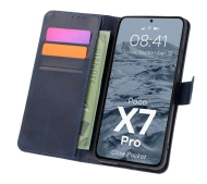 Bizon z klapką Pocket do Xiaomi Poco X7 Pro Granatowy