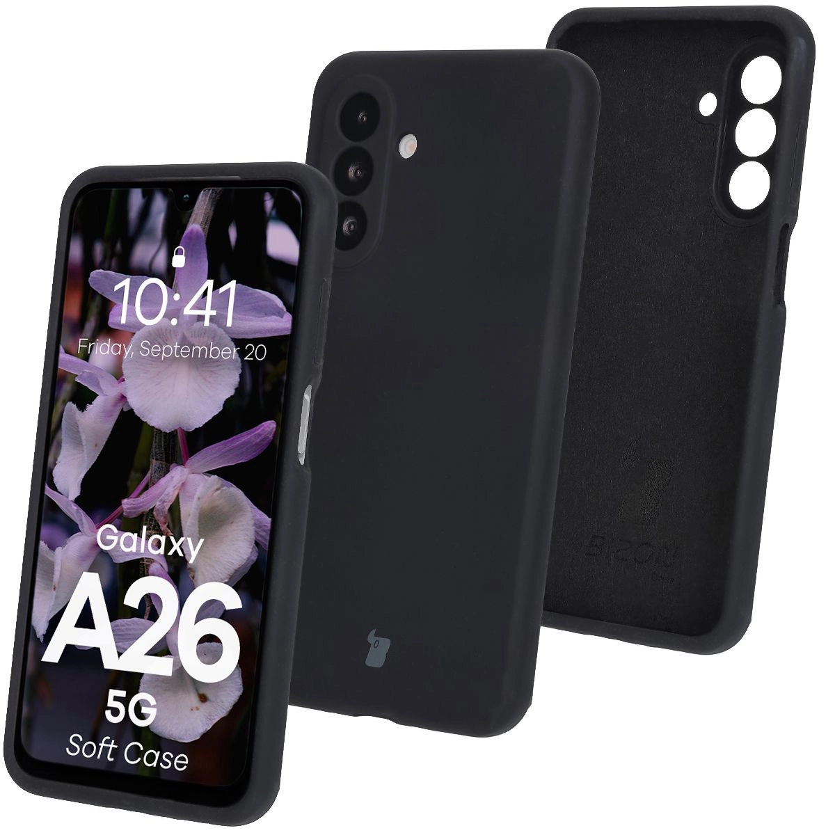 Etui Bizon Silikonowe Soft do Galaxy A26 5G Czarny