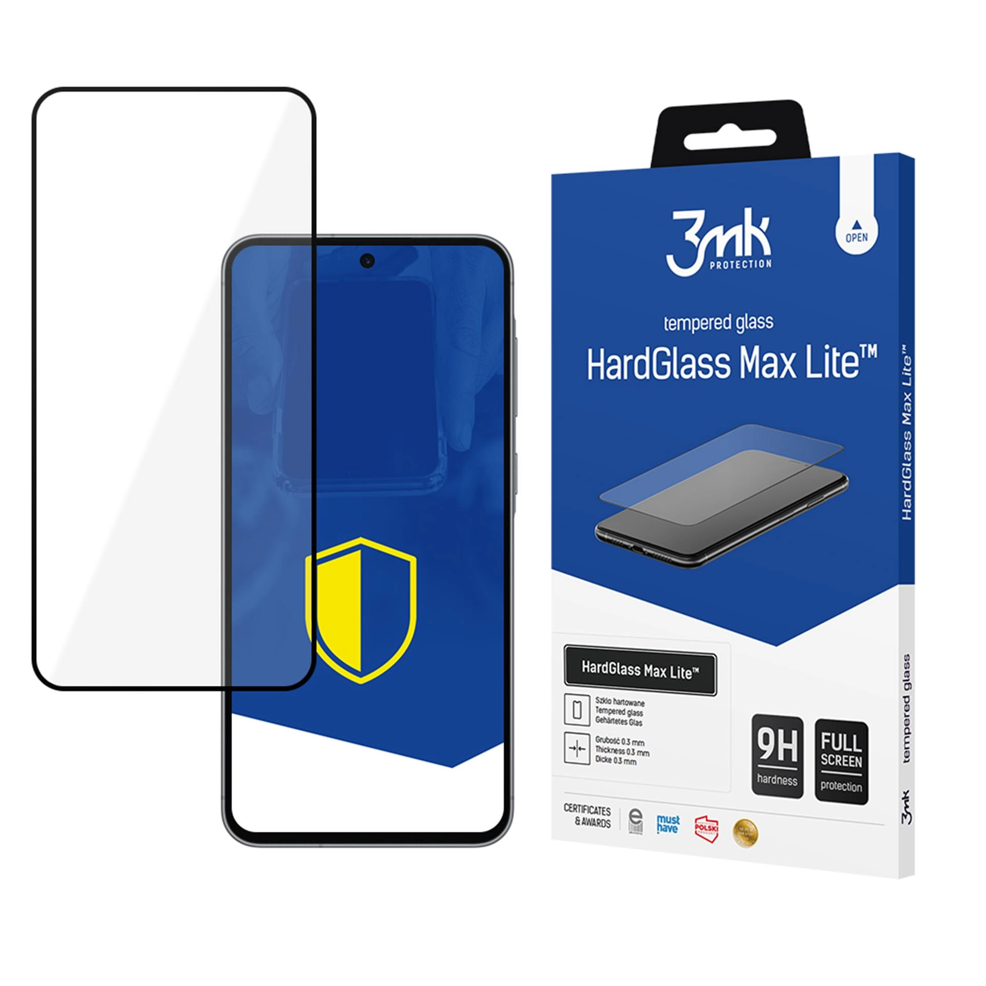 Szkło hartowane 3mk HardGlass Max Lite do Galaxy A36/A56 Czarny