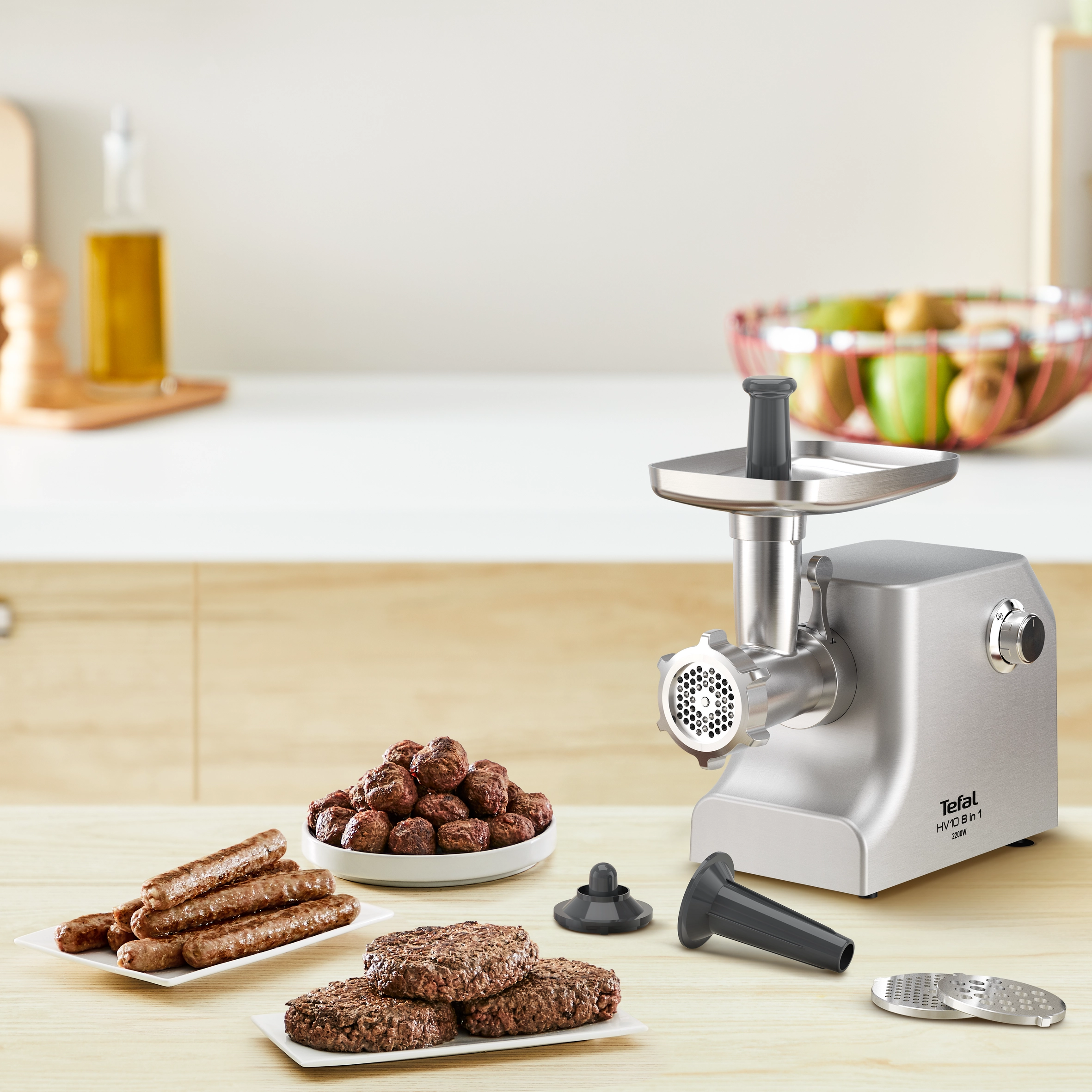 Maszynka do mięsa Tefal HV10 NE858D 2200W 3 sitka Szatkownica