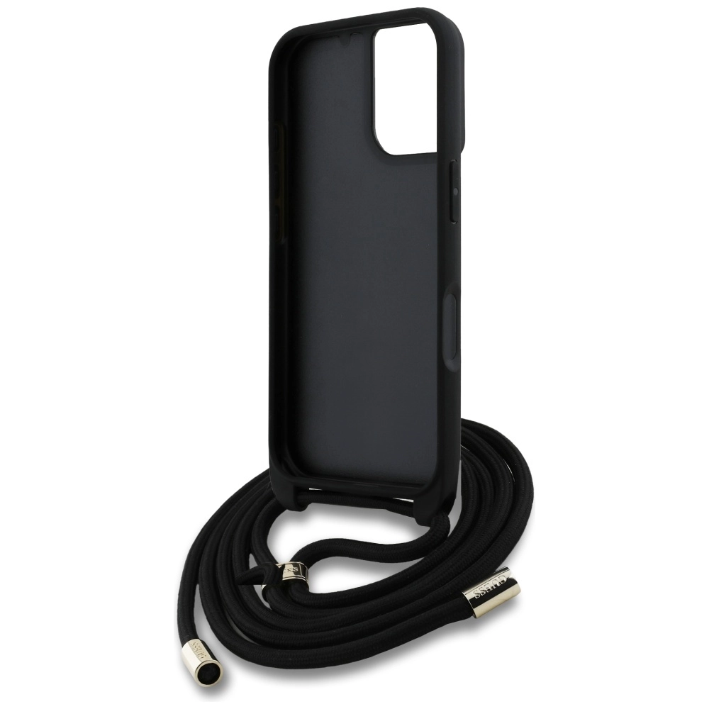 Etui Guess 4G Big Logo Cord Stap Crossbody do iPhone 16 Plus Brązowy