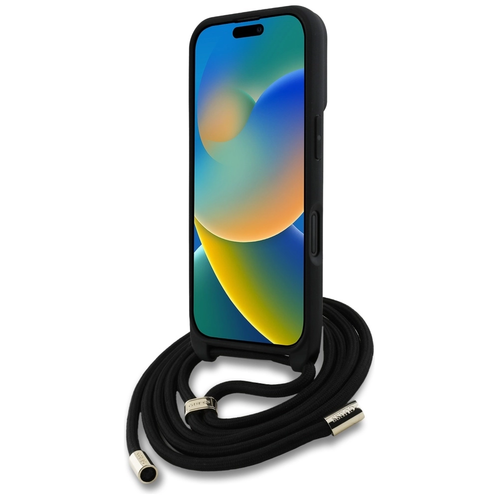 Etui Guess 4G Big Logo Cord Stap Crossbody do iPhone 16 Plus Brązowy