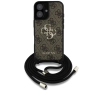 Etui Guess 4G Big Logo Cord Stap Crossbody do iPhone 16 Plus Brązowy