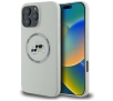 Etui Karl Lagerfeld Silicone Double Heads And Circle MagSafe do iPhone 16 Pro Max Beżowy