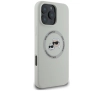 Etui Karl Lagerfeld Silicone Double Heads And Circle MagSafe do iPhone 16 Pro Max Beżowy