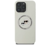 Etui Karl Lagerfeld Silicone Double Heads And Circle MagSafe do iPhone 16 Pro Max Beżowy