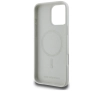 Etui Karl Lagerfeld Silicone Double Heads And Circle MagSafe do iPhone 16 Pro Max Beżowy