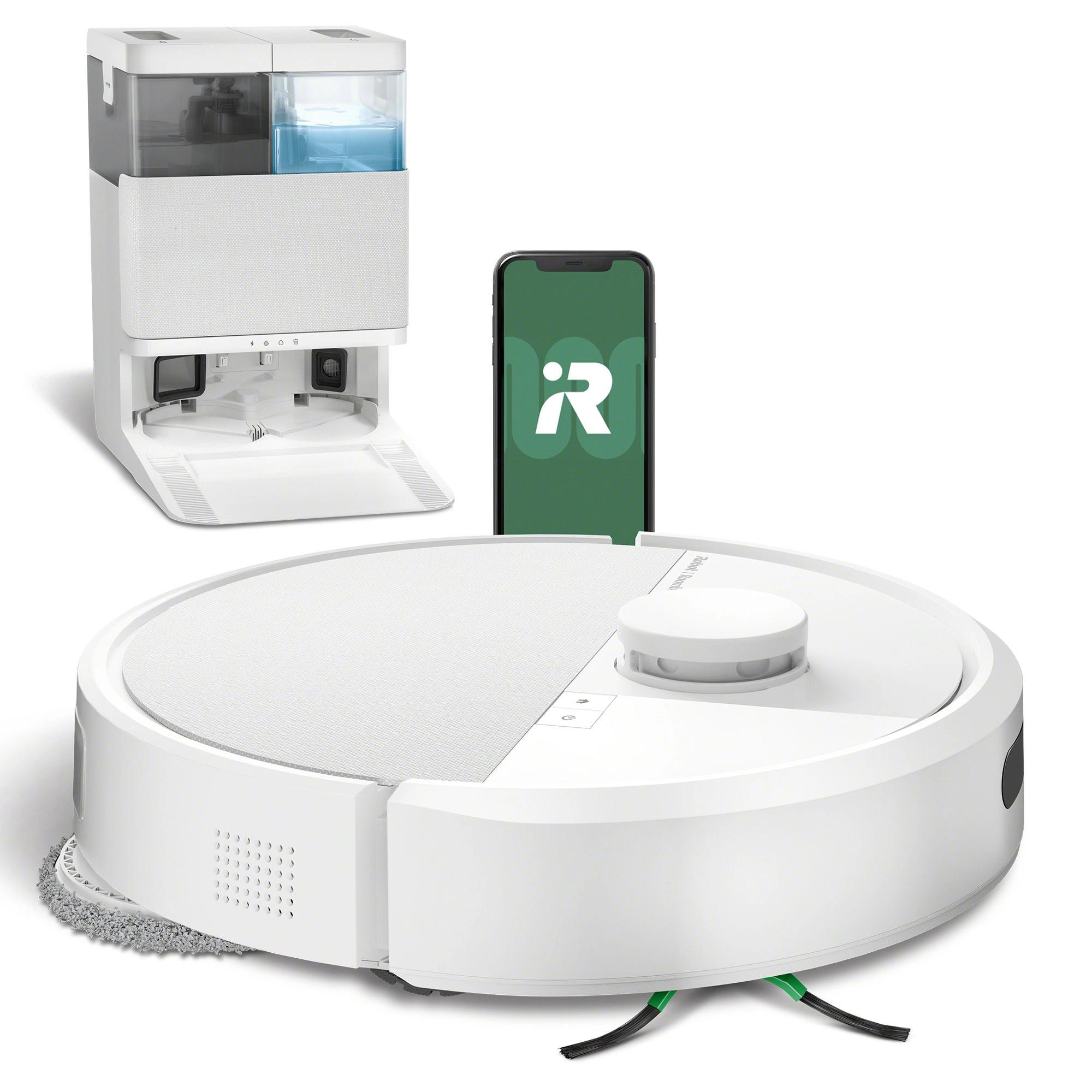 Robot sprzątający iRobot Roomba Plus 405 Combo Funkcja mopowania Stacja oczyszczająca Tworzenie mapy pomieszczenia 68dB Biały