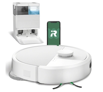 Robot sprzątający iRobot Roomba Plus 405 Combo Funkcja mopowania Stacja oczyszczająca Tworzenie mapy pomieszczenia 61dB Biały