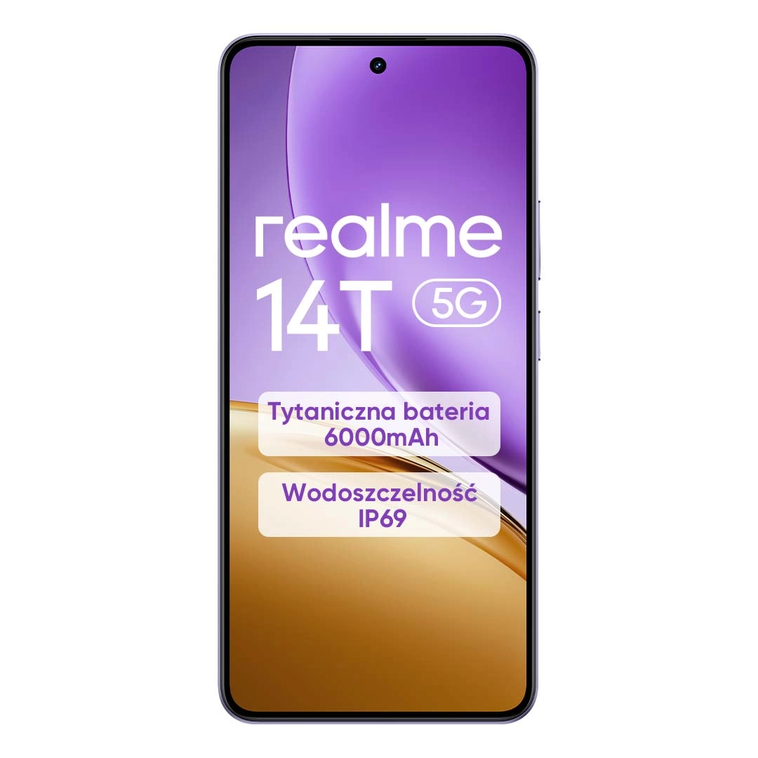 Smartfon realme 14T 5G 8/256GB 6,67" 120Hz 50Mpix Fioletowy
