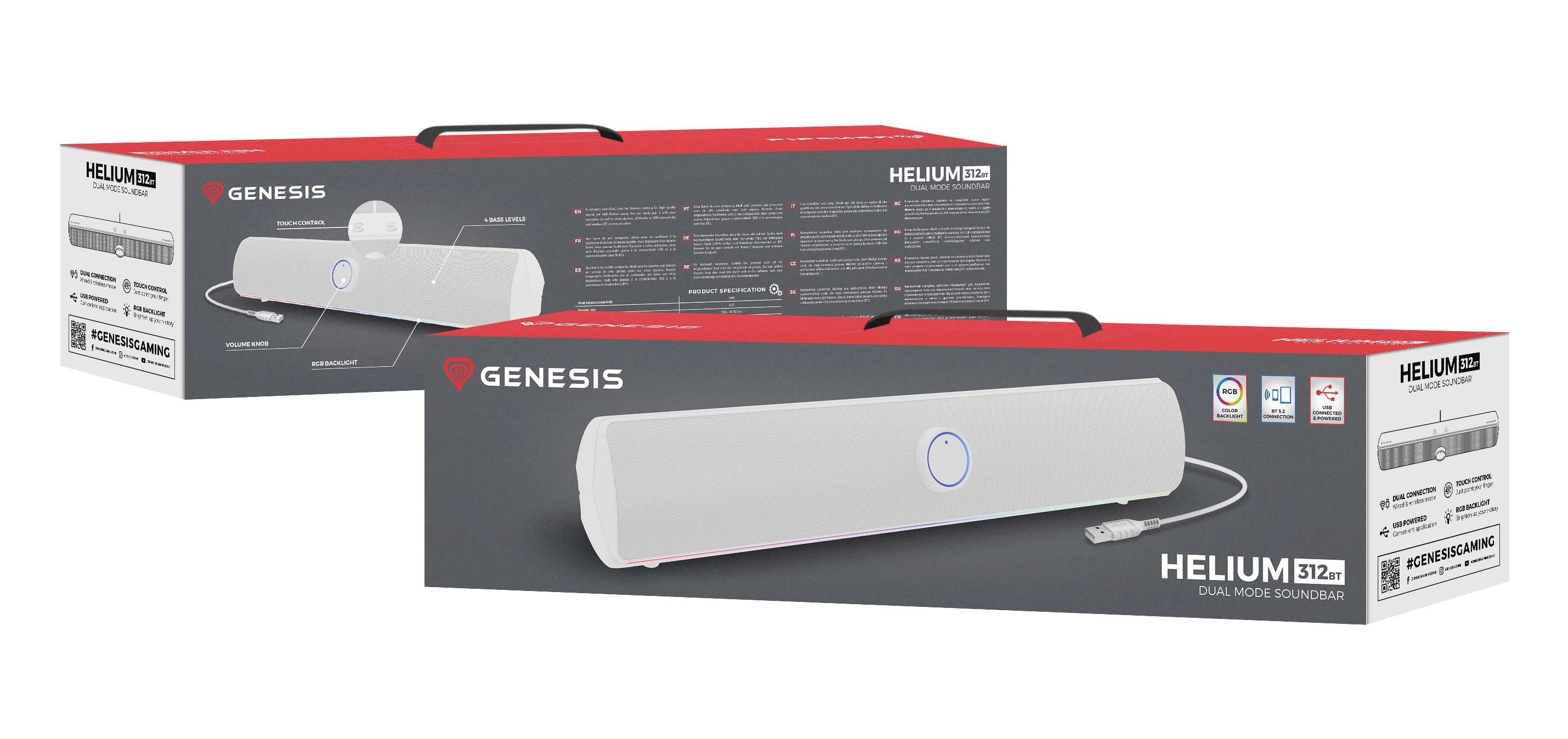 Soundbar Genesis Helium 312BT 2.0 Biały