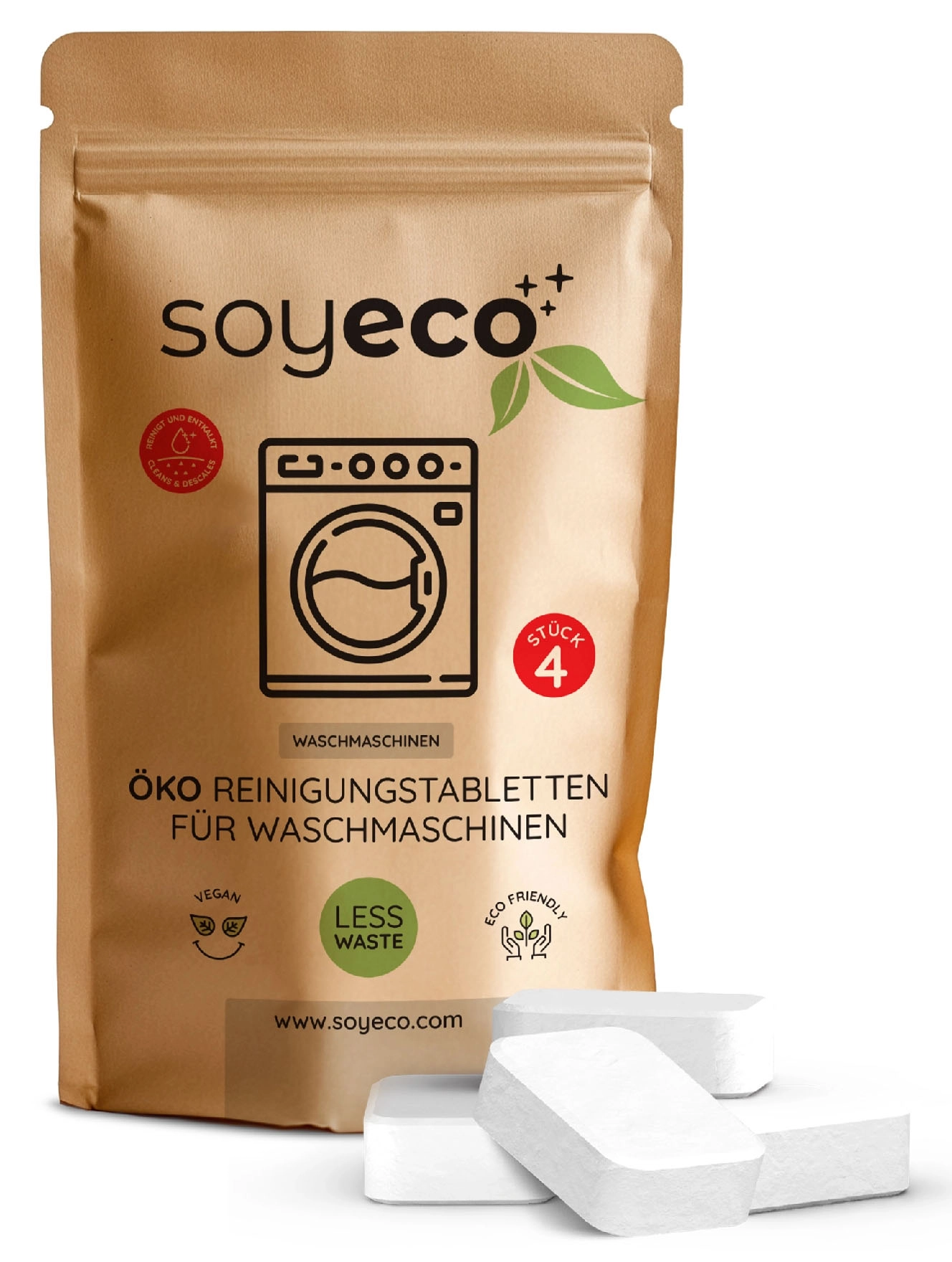 Środek do czyszczenia pralek Soyeco tabletki 4szt.