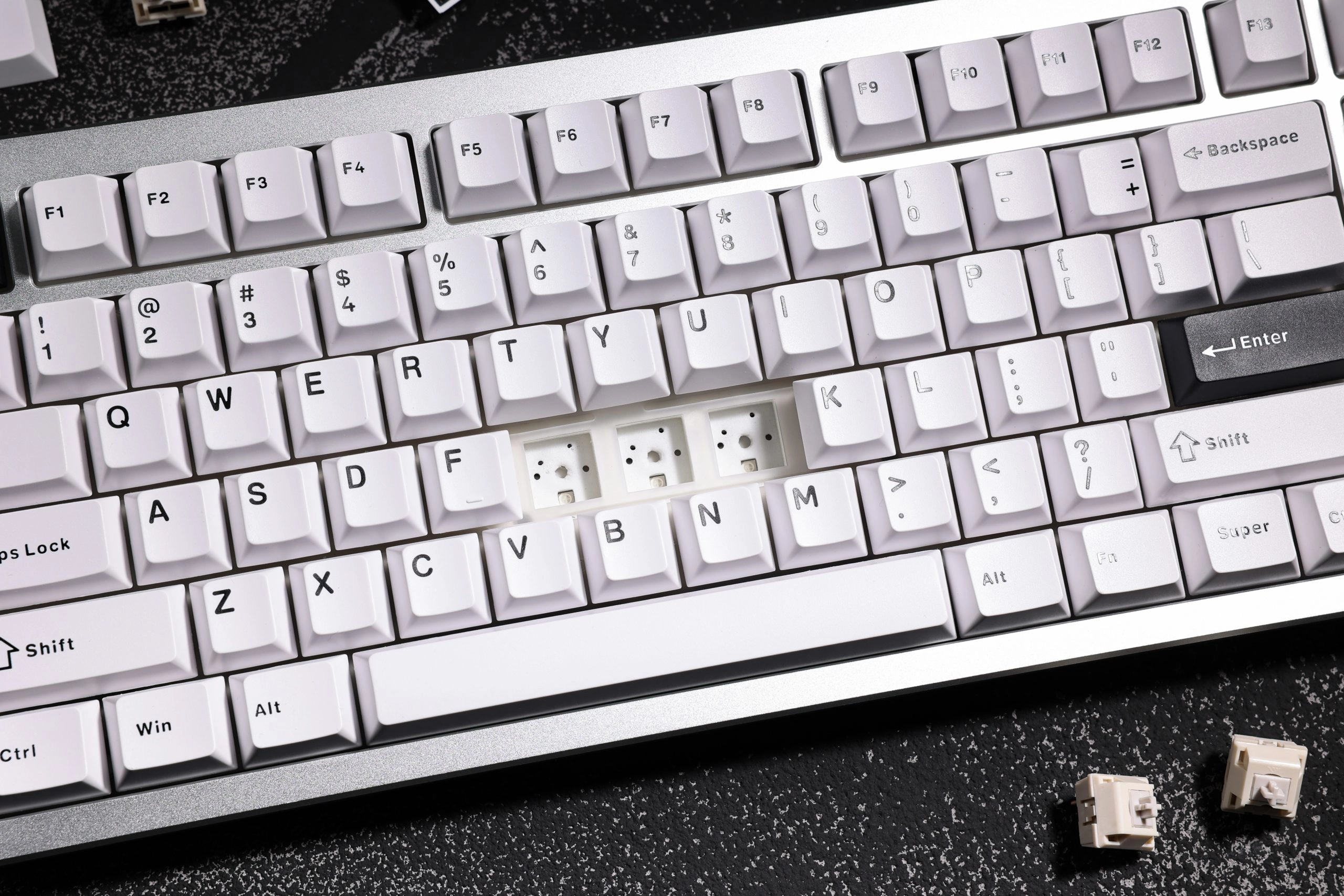 Klawiatura mechaniczna MCHOSE GX87 Ultra Vintage White Srebrny