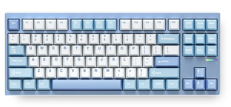 Klawiatura mechaniczna MCHOSE GX87 Lite Matcha Latte v2 Niebieski