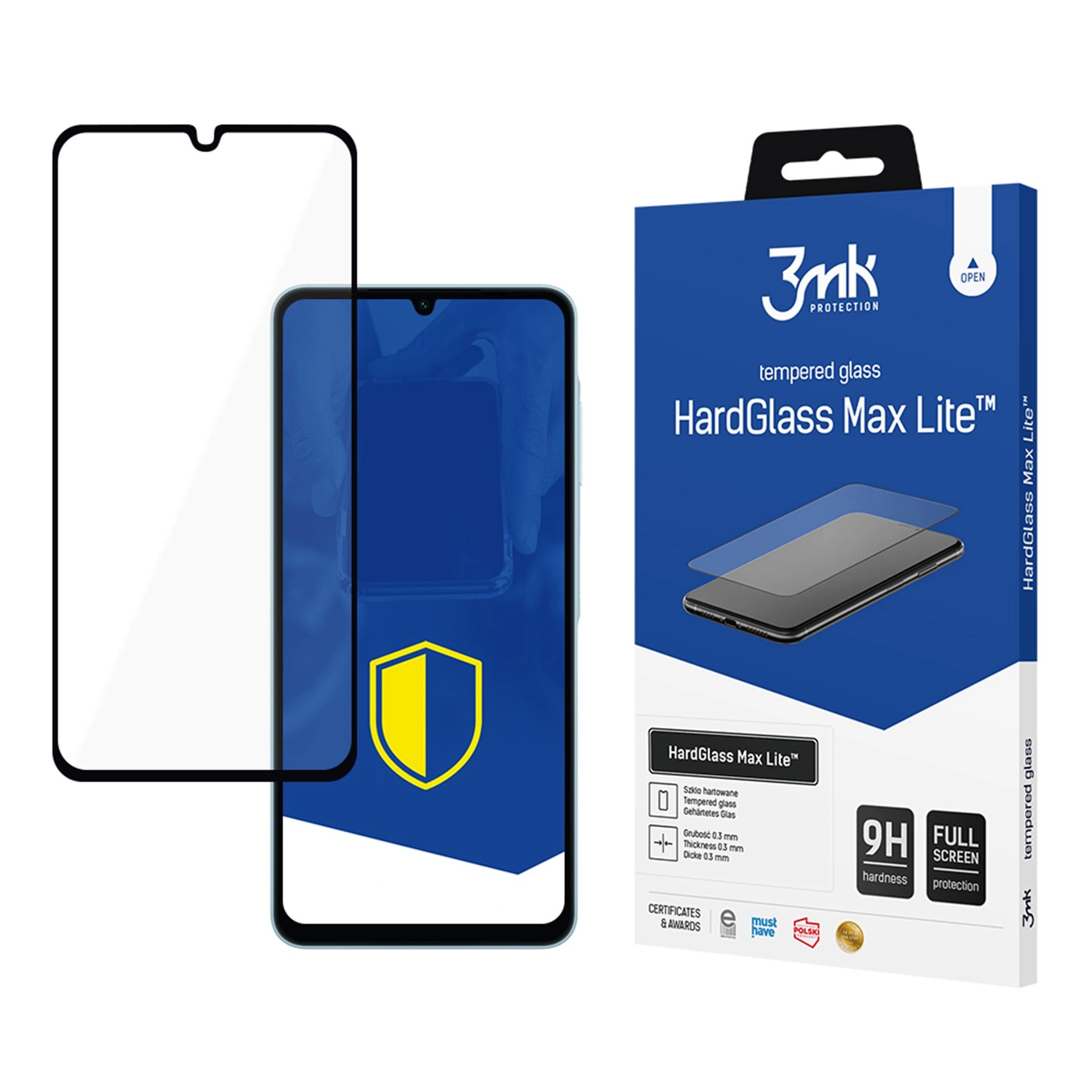 Szkło hartowane 3mk HardGlass Max Lite Black do Samsung Galaxy A06