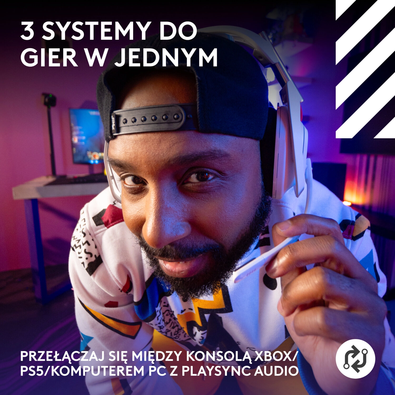 Słuchawki przewodowe z mikrofonem Logitech Astro A50 (Gen 5) Lightspeed Nauszne Biały