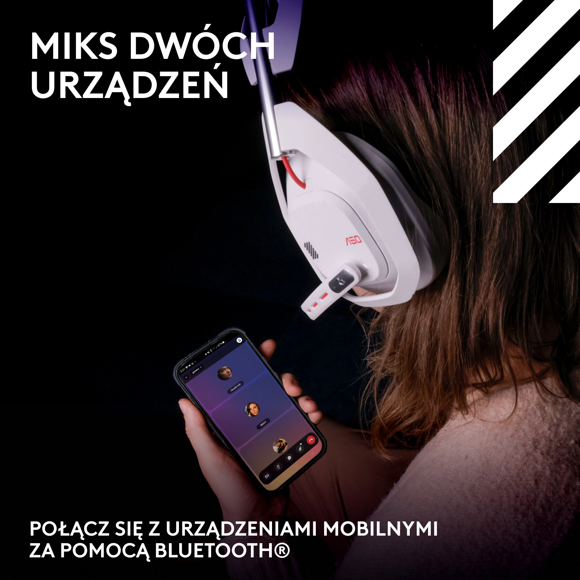 Słuchawki przewodowe z mikrofonem Logitech Astro A50 (Gen 5) Lightspeed Nauszne Biały