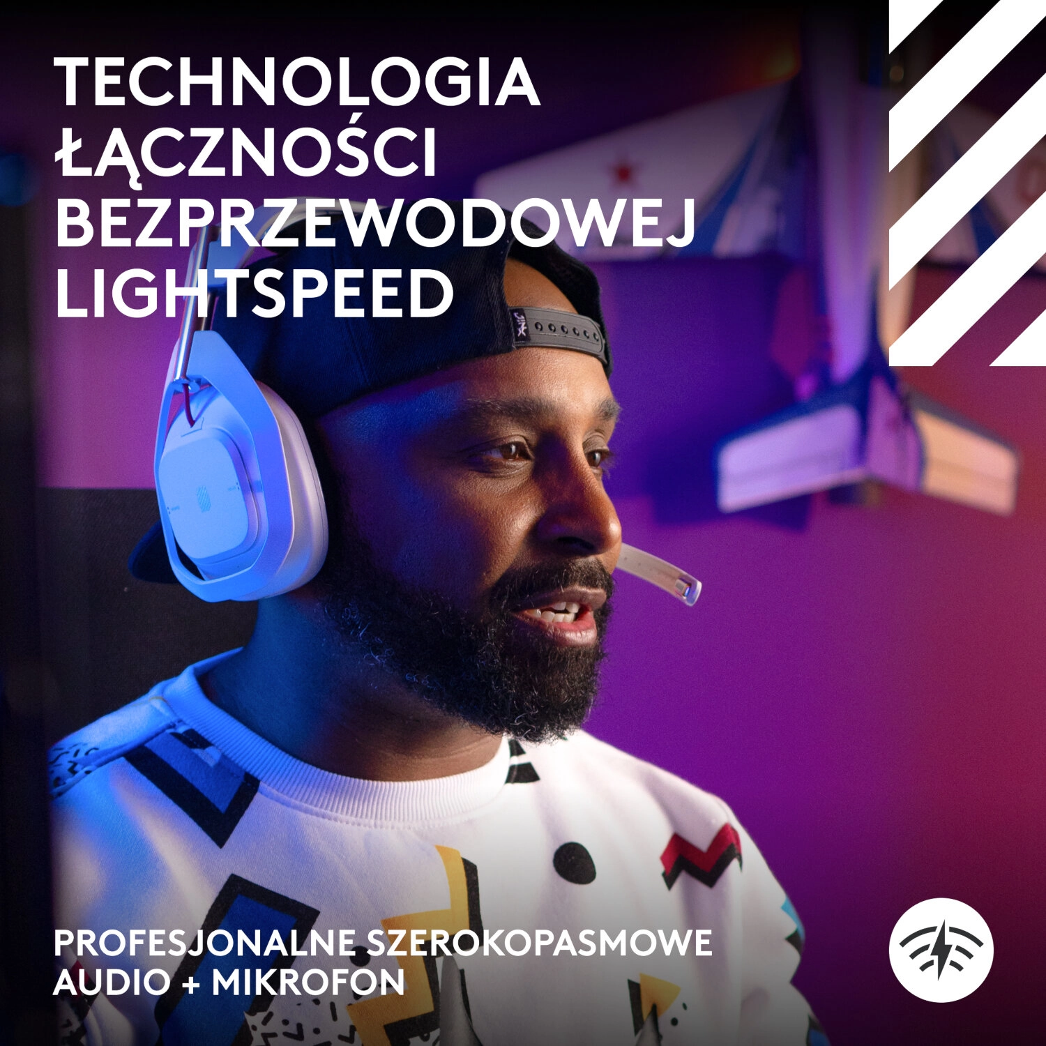 Słuchawki przewodowe z mikrofonem Logitech Astro A50 (Gen 5) Lightspeed Nauszne Biały