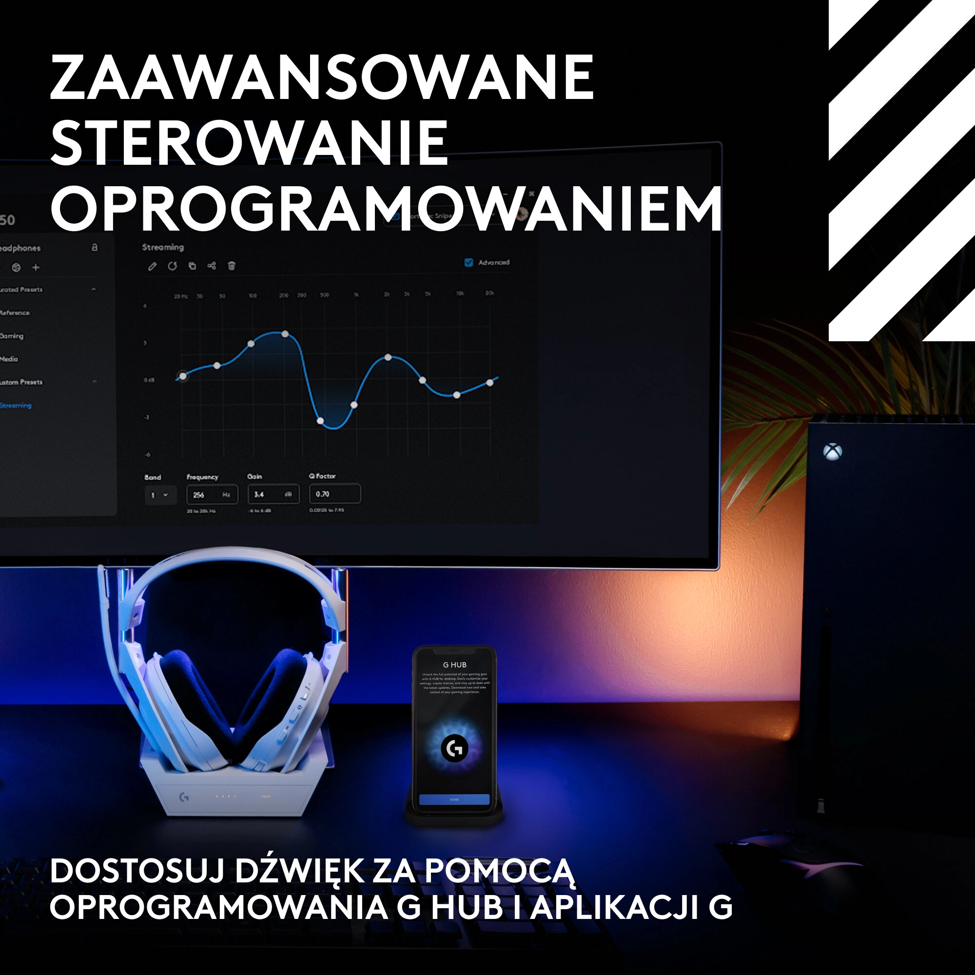 Słuchawki przewodowe z mikrofonem Logitech Astro A50 (Gen 5) Lightspeed Nauszne Biały