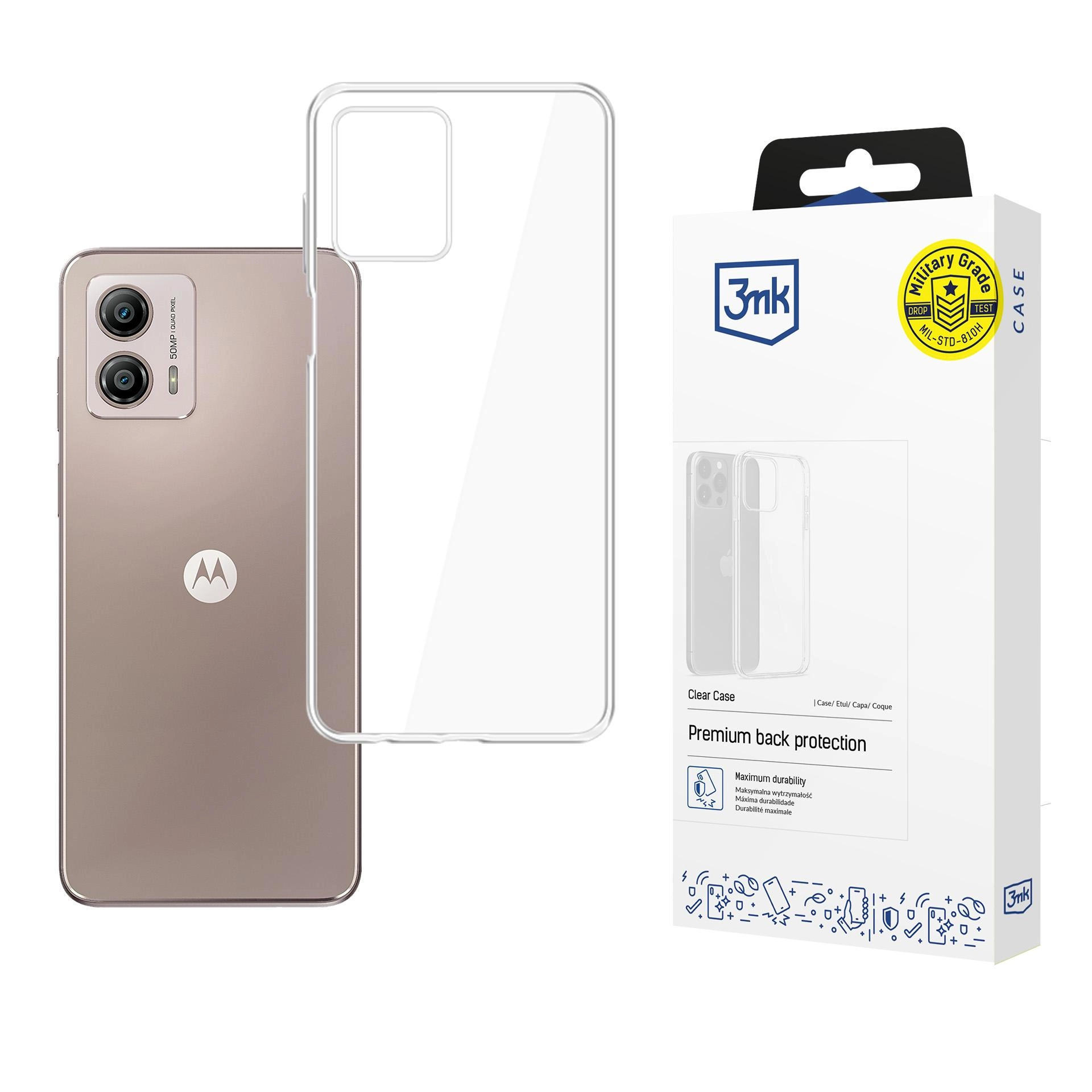 3mk Clear Case do Motorola Moto G53 Przezroczysty