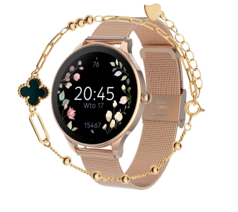 Smartwatch Forever Velora SB-306 46mm Różowe-złoto