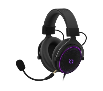 Słuchawki przewodowe z mikrofonem Aqirys Carina ARGB Nauszne Czarny