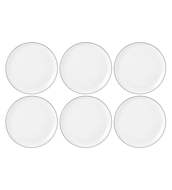 Zestaw talerzy Seltmann Lido Black Line 6 elementów 20cm