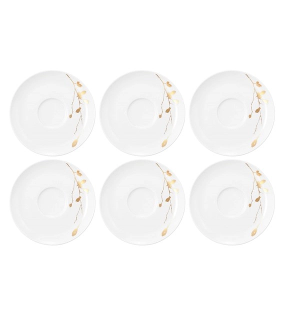 Zestaw spodków Seltmann Liberty Golden Rose 6 elementów 16,5cm