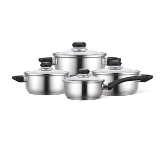 Zestaw garnków Altom Design Emilio 020400495 Indukcja Stal nierdzewna 8 elementów