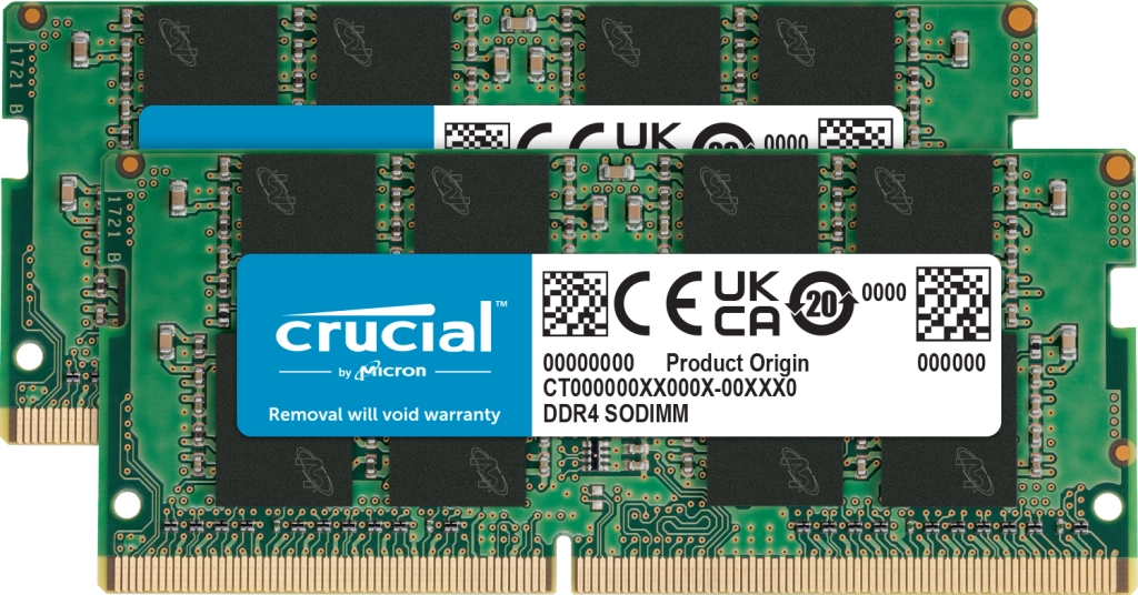 Pamięć Crucial DDR4 16GB (2 x 8GB) 3200 CL22 SODIMM Zielony