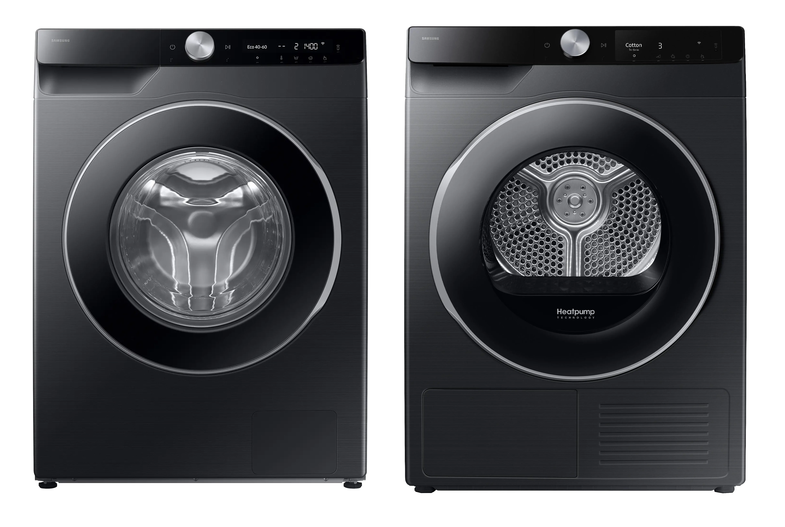 Zestaw Samsung pralka WW90DG6U25LBU4 9kg 1400obr/min + suszarka DV90T6240LB/S6 Optimal Dry 65cm 9kg