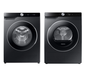 Zestaw Samsung pralka WW90DG6U25LBU4 9kg 1400obr/min + suszarka DV90T6240LB/S6 Optimal Dry 65cm 9kg