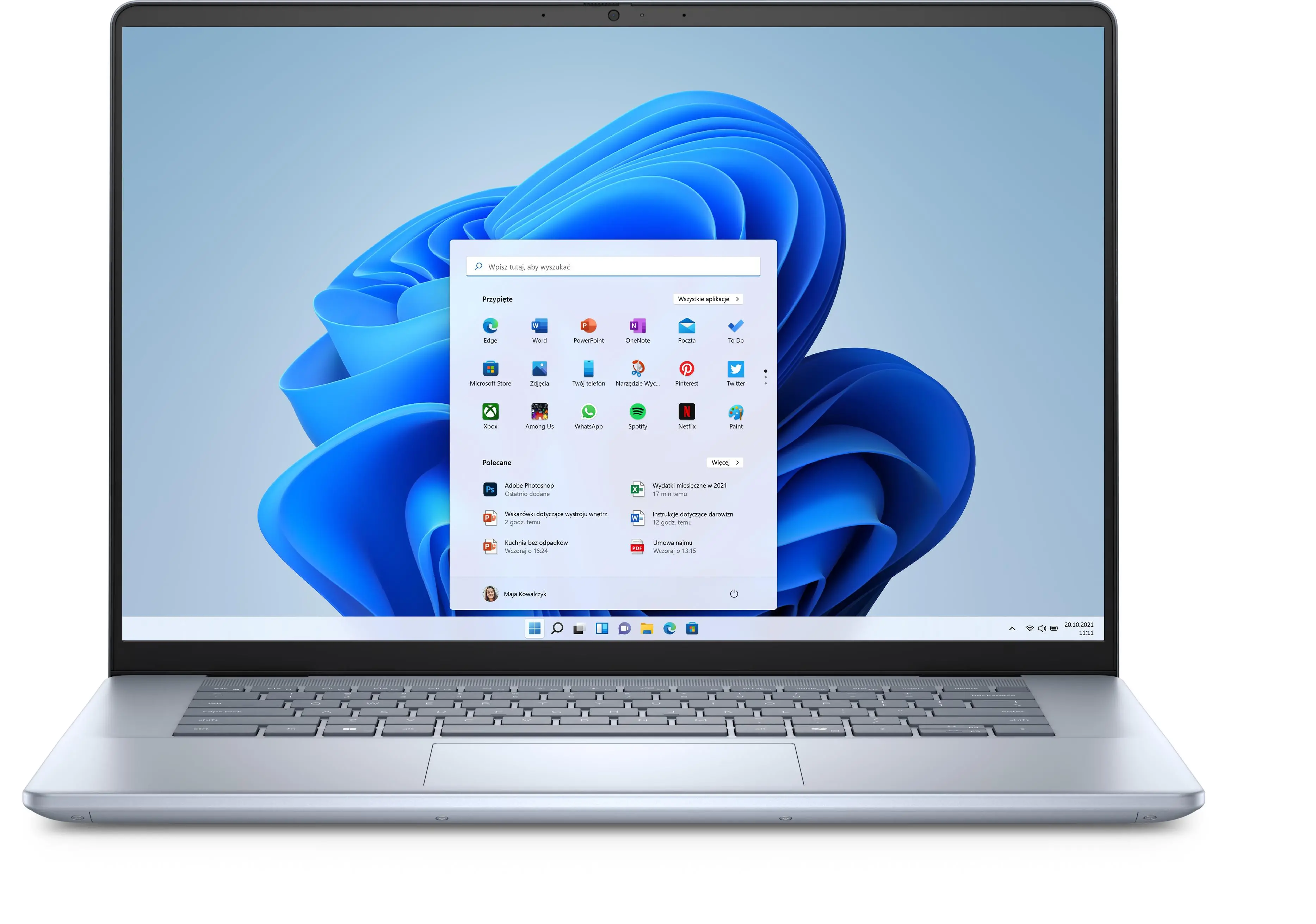 Laptop biznesowy Dell Inspiron Plus 7640 16" Ultra 7 155H 16GB RAM 1TB Dysk SSD RTX4050 DLSS Win11 Pro Niebieski Funkcje AI