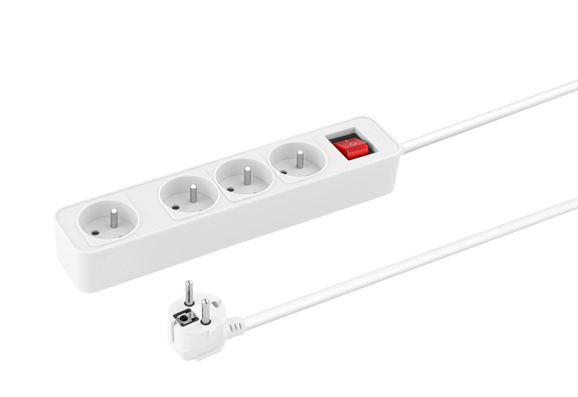 Przedłużacz Reinston EPRZ025 4 gniazda 3m Biały