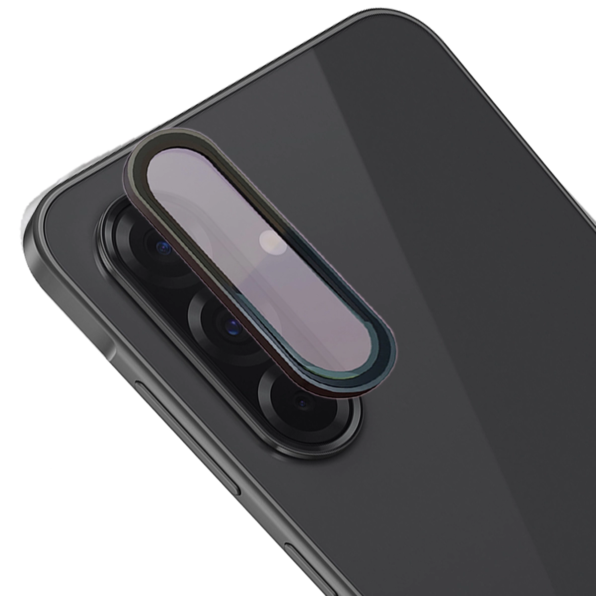 Szkło hartowane Bizon na aparat z aplikatorem Snap Lens do Galaxy A36 5G czarna ramka